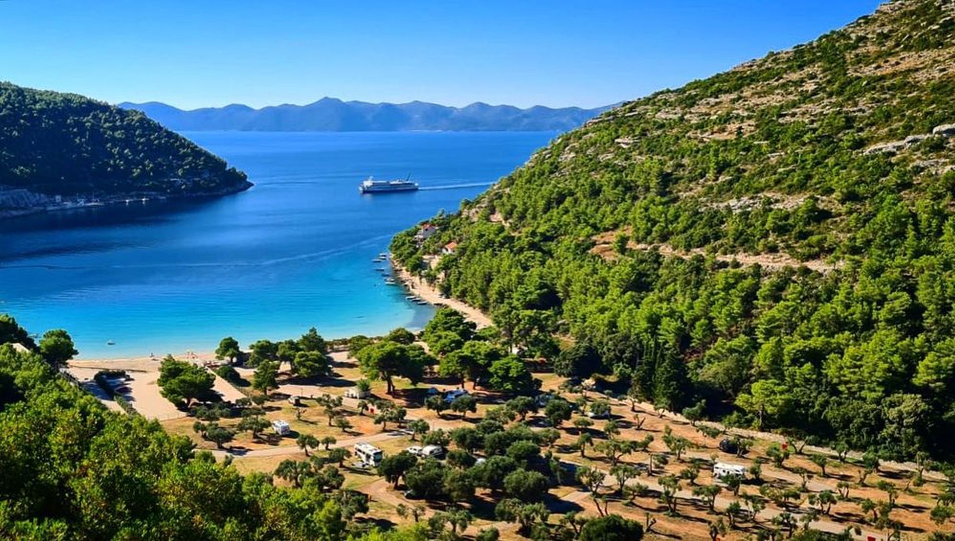 uvala prapratno, poluotok pelješac, uvala, plaža, ston