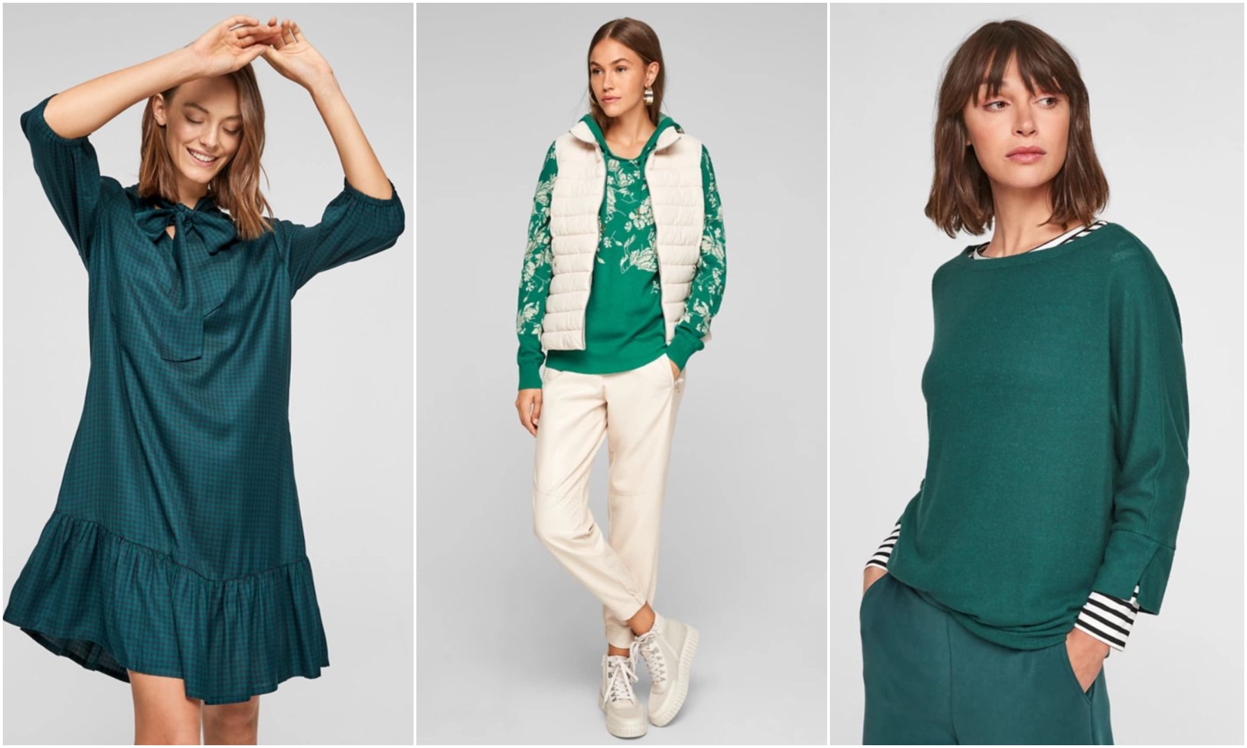 s. oliver, moda, odjeća u zelenoj boji
