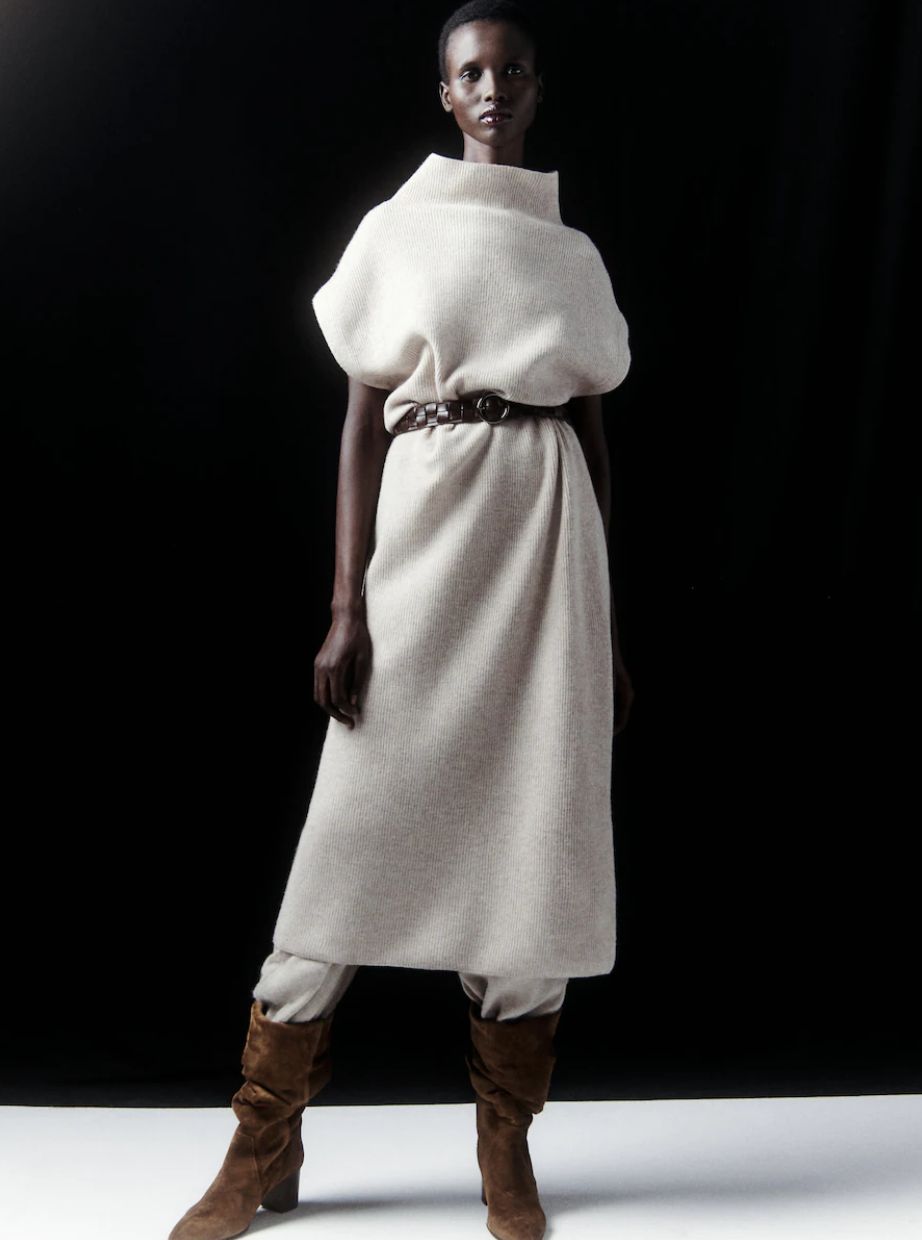 massimo dutti, pletena haljina