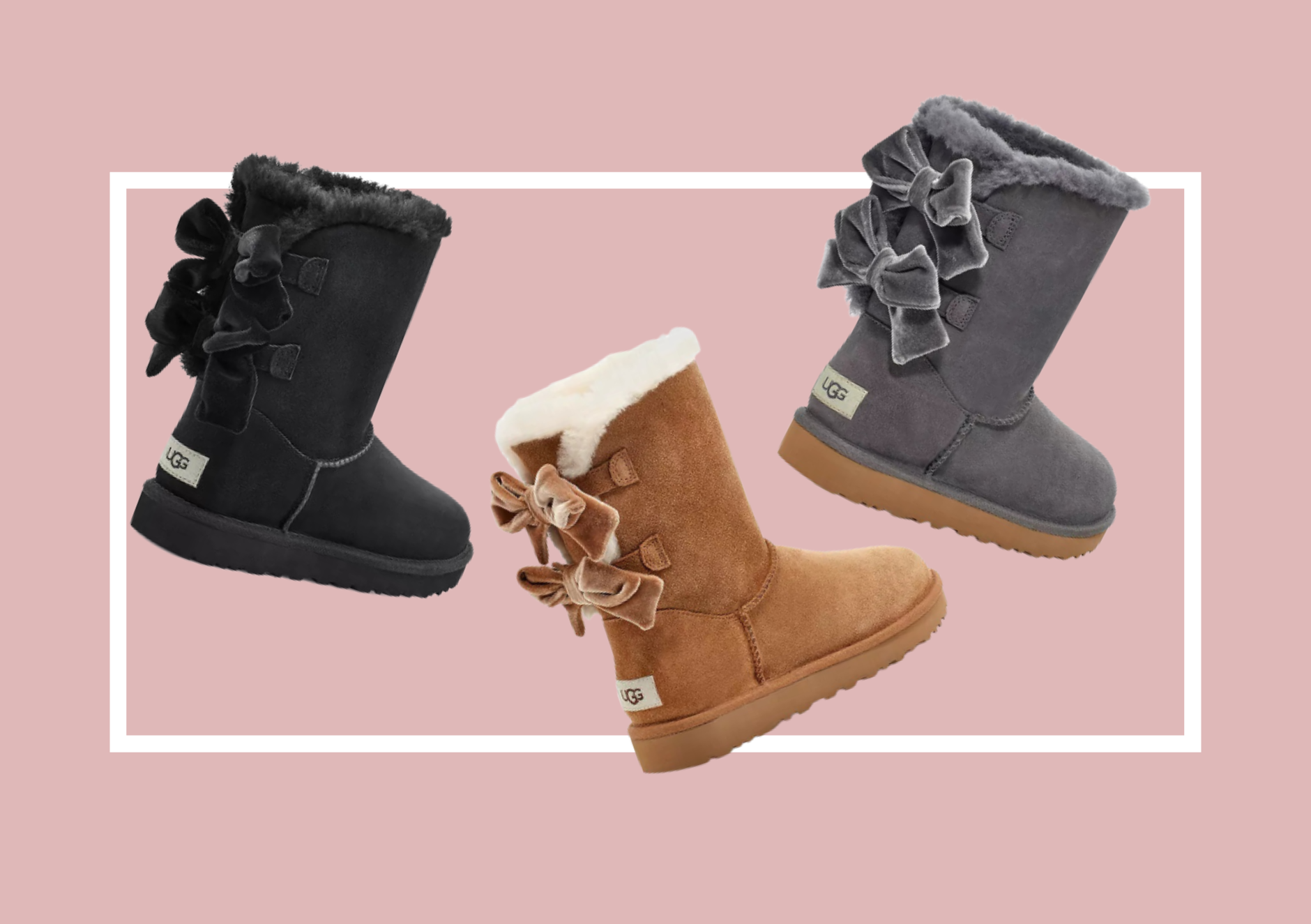 UGG Bailey Bow Velvet Ribbon Boot