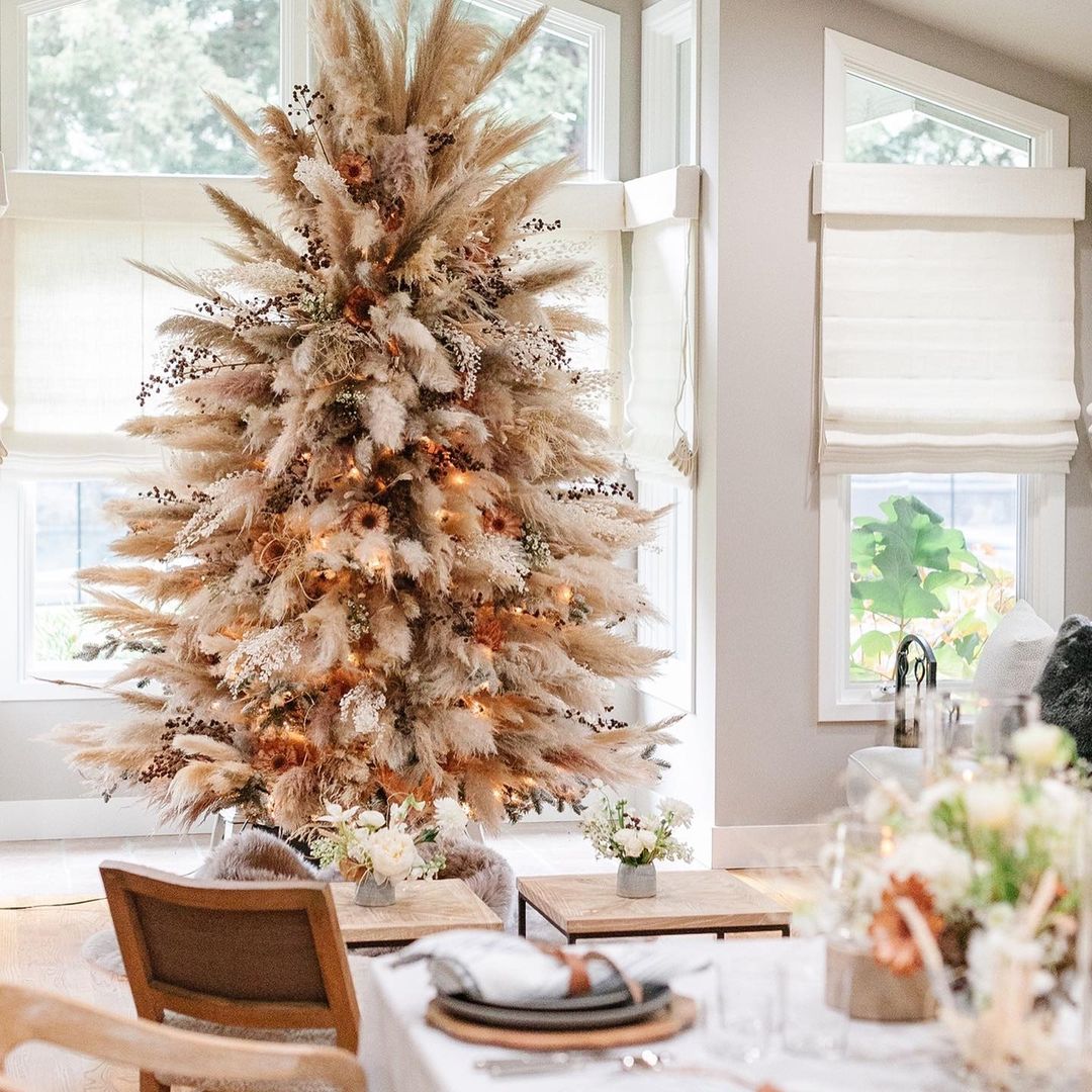 božićna dekoracija, pampas bor