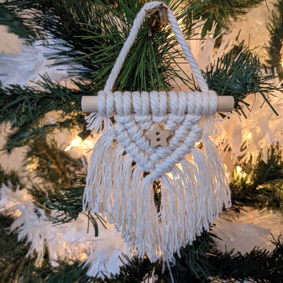 macrame božićna dekoracija