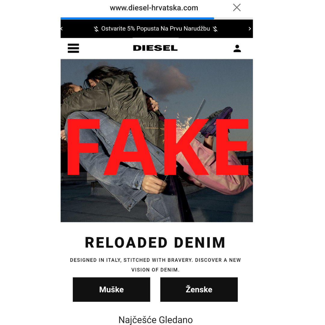 LAŽNA ONLINE STRANICA DIESEL-HRVATSKA.COM