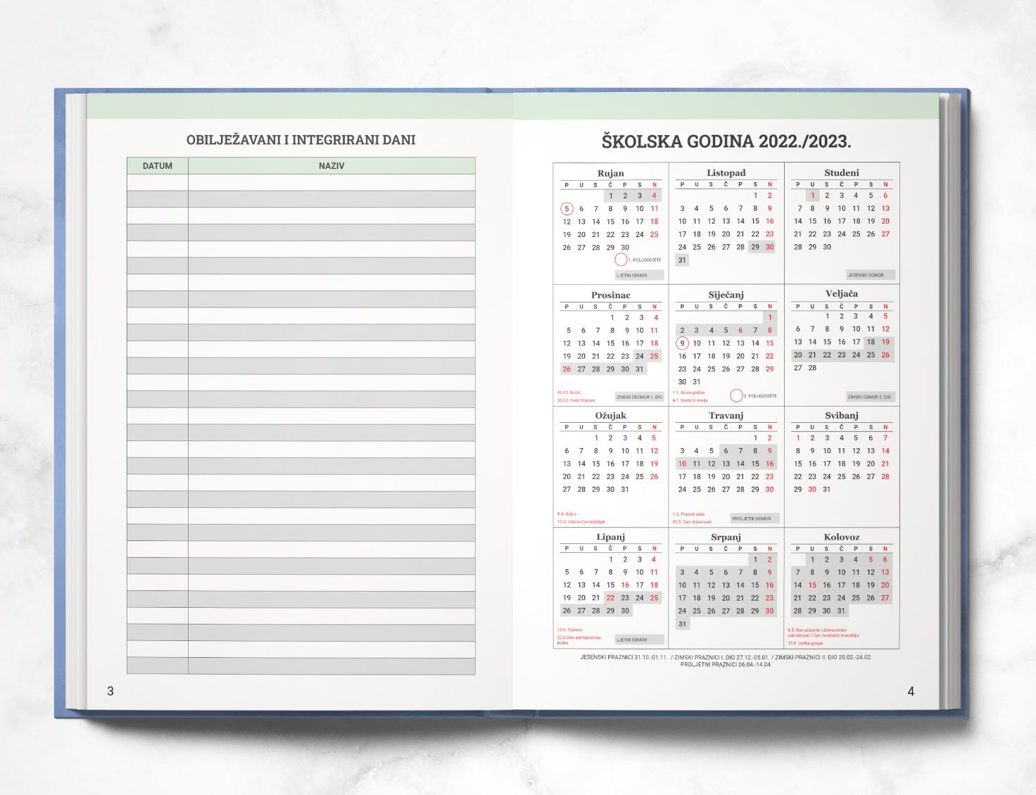 učiteljski dnevnik planer