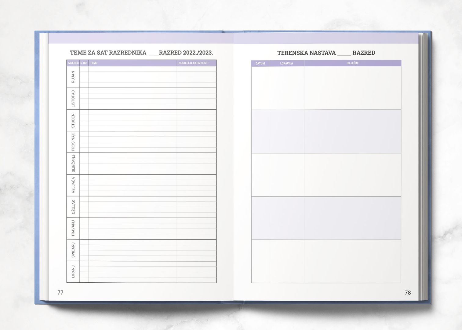 učiteljski dnevnik planer