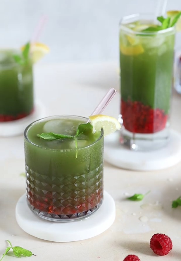 matcha od malina i mente