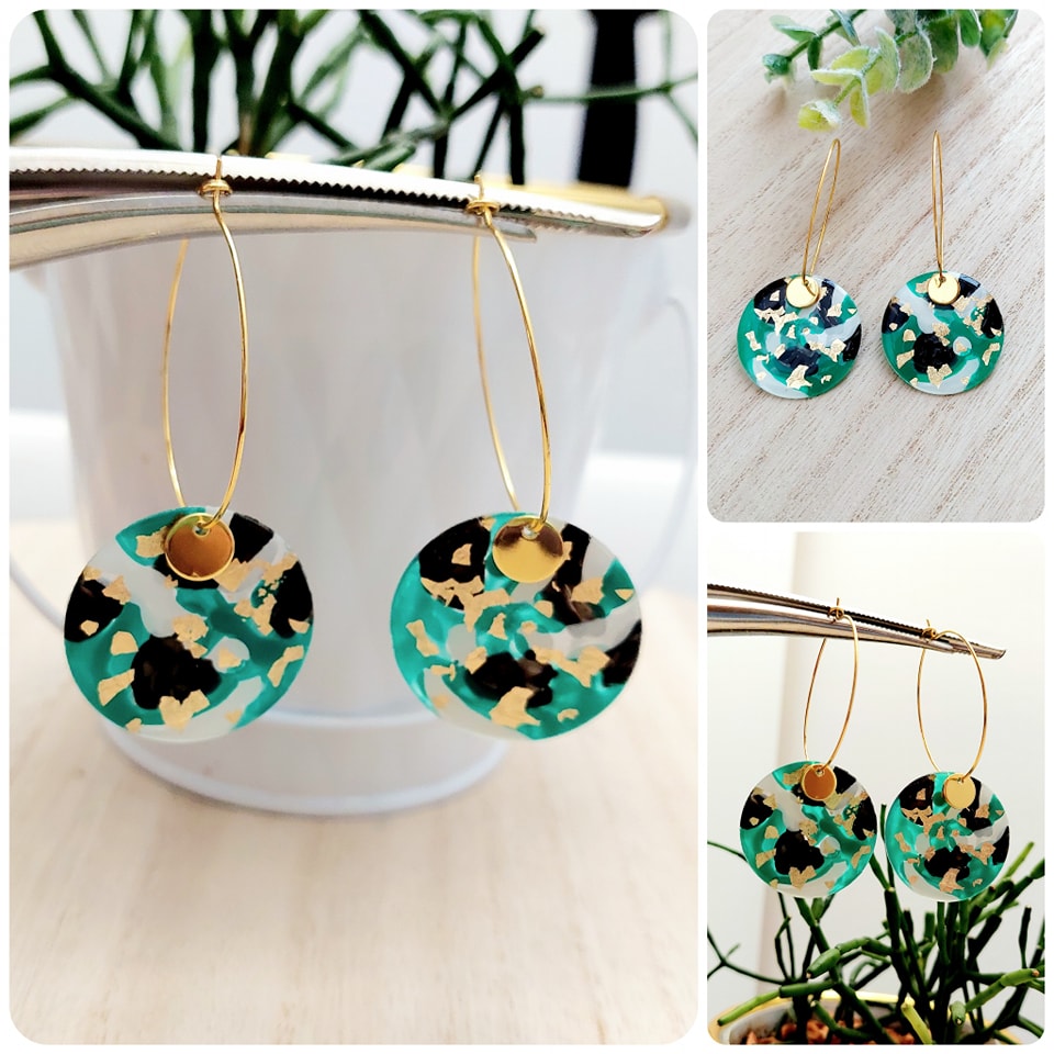 naušnice s pozlatom