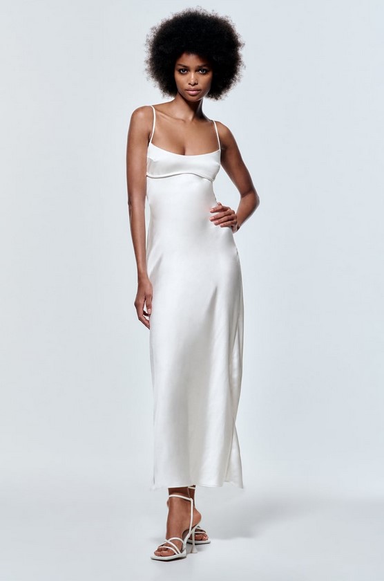 zara satin haljina