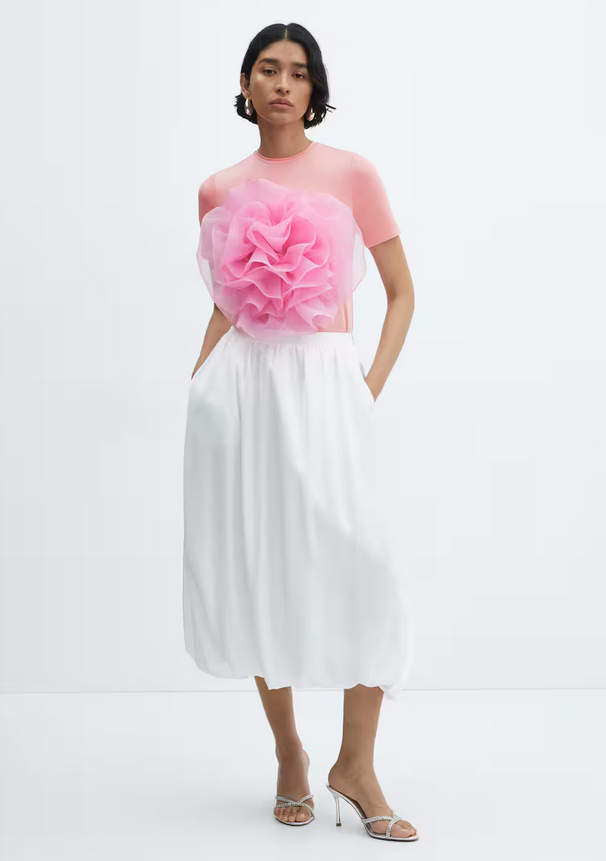 bijela duga suknja proljeće 2024