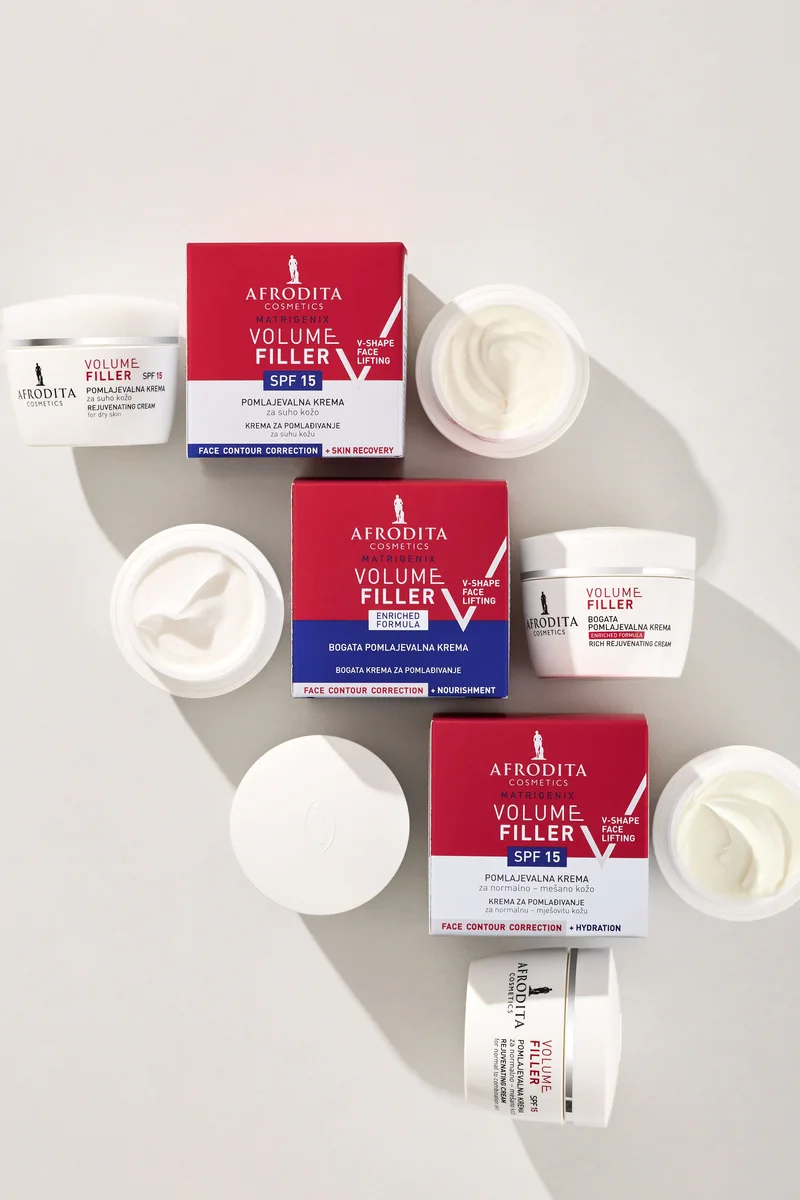 Nova Volume Filler linija za njegu kože s patentiranim sastojkom QT40®, hijaluronom i ceramidima iz laboratorija Kozmetike Afrodita inovacija je koja će promijeniti pravila igre u anti-age njezi.