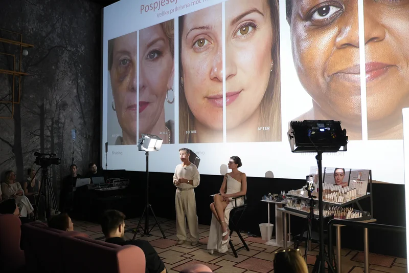 Masterclass u organizaciji DermaCare centra i brenda Jane Iredale održao se u Zagrebu, a polaznicima su dvojica edukatora demonstrirali kreiranje dnevnog, večernjeg i bridal looka - koji su za podlogu imali novi Skintuition SPF 30 Radiance-Boosting Liquid puder.