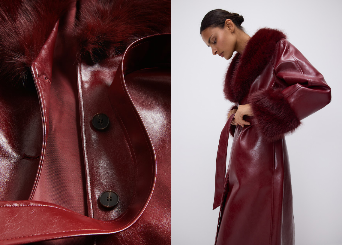 Reserved bordo kaput za jesen