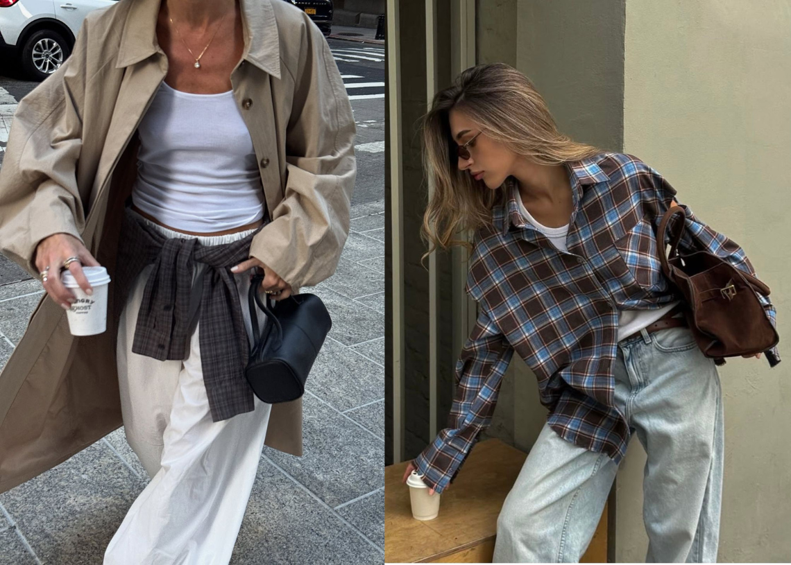 karirana košulja modni trend za jesen 2025.