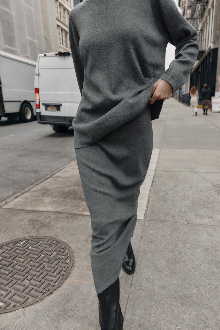 Siva midi suknja iz Zare Black Friday