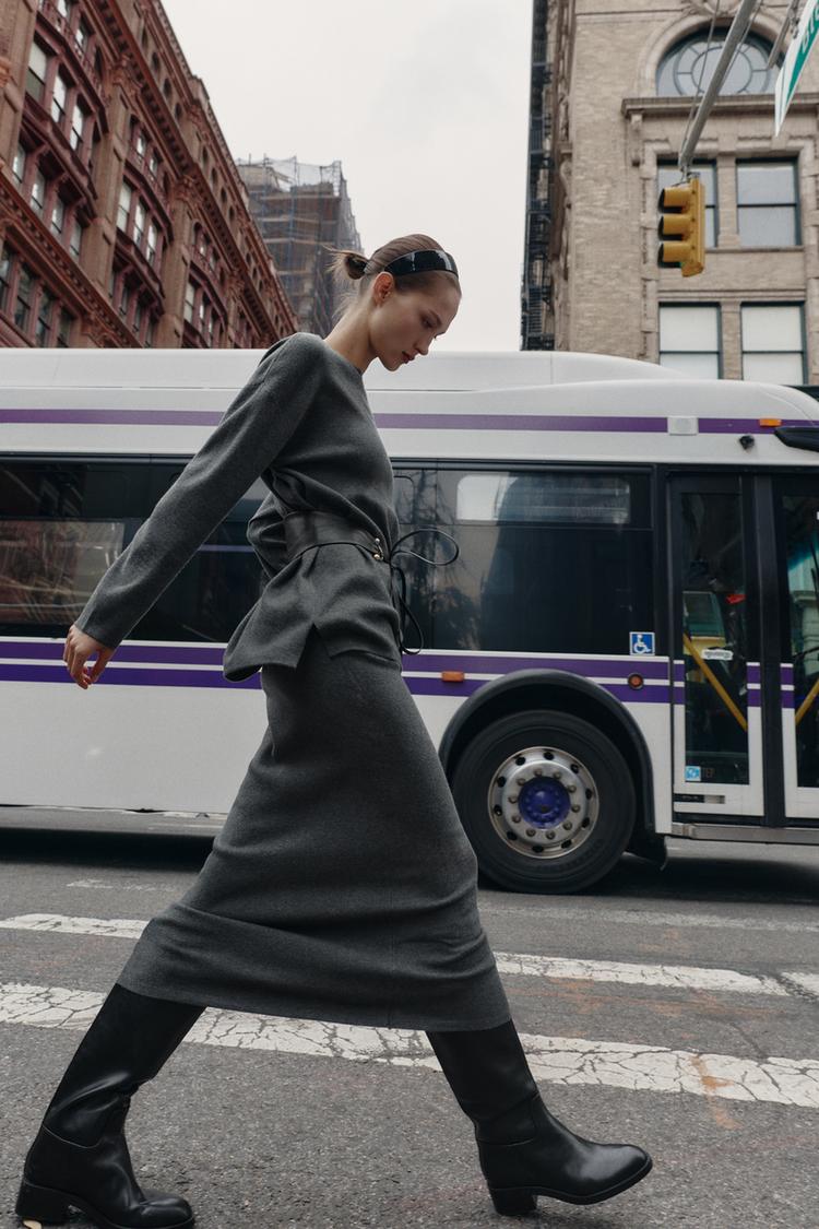 Siva midi suknja iz Zare Black Friday