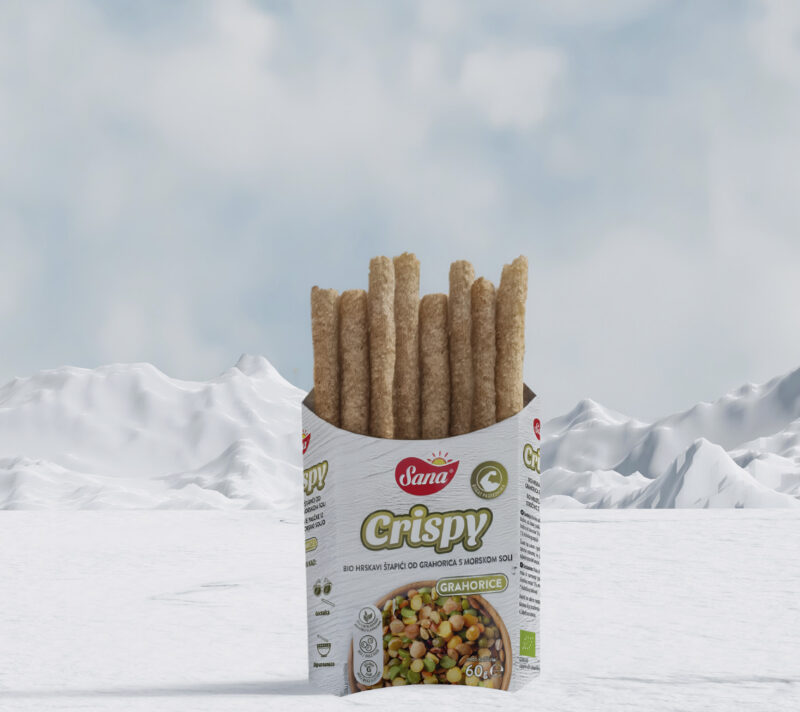 Sana Crispy grahorice, BIO hrskavi štapići bez glutena