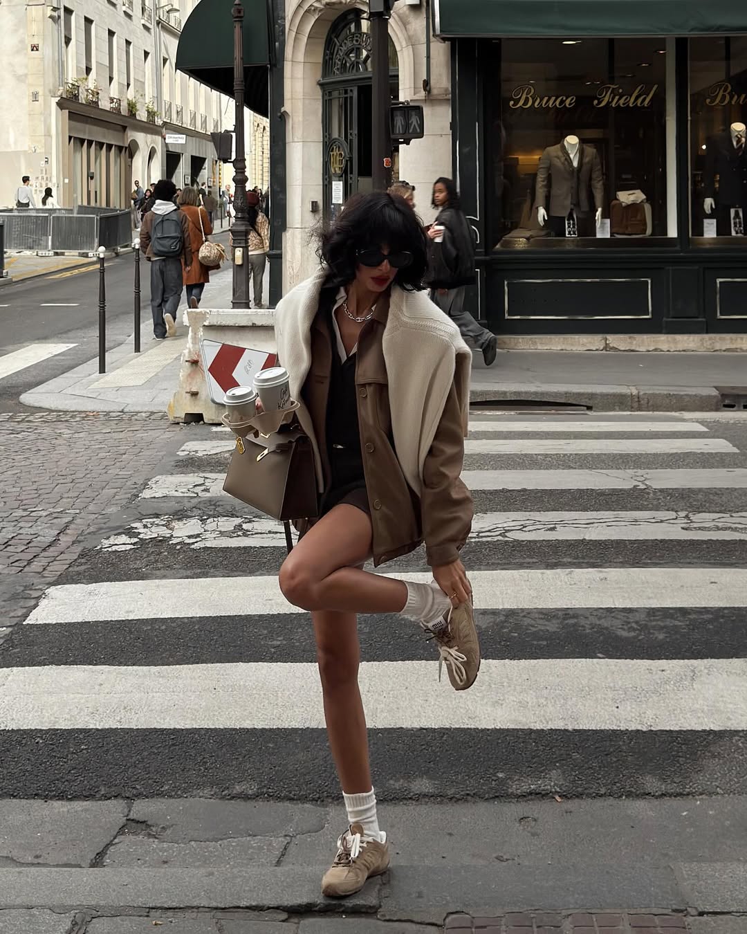 Deichmann smeđe suede tenisice