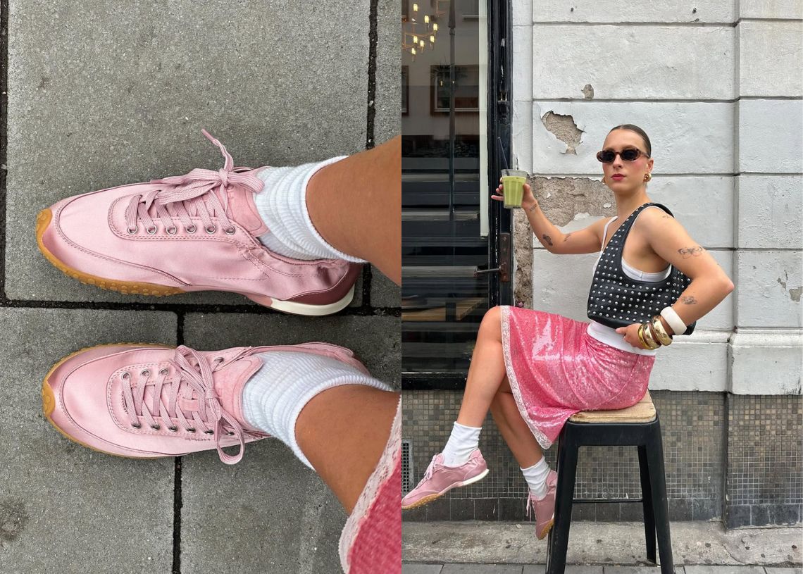 kako kombinirati tenisice i suknju