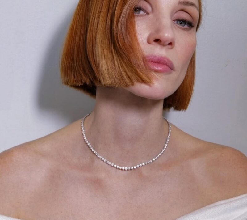 Jessica Chastain blunt bob