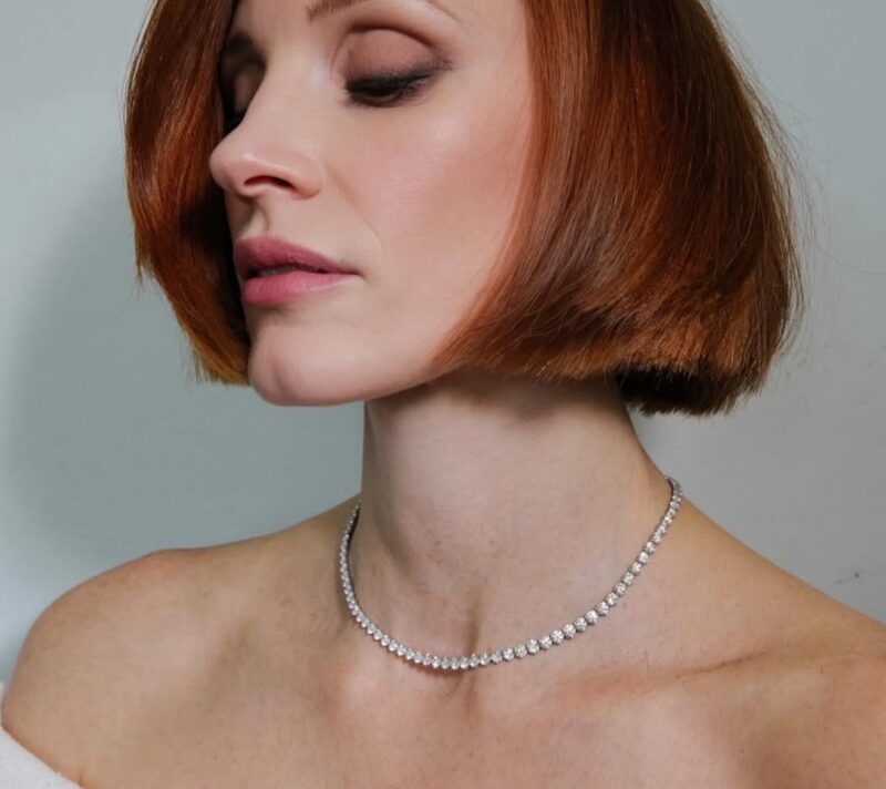 Jessica Chastain blunt bob